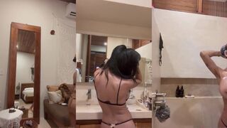 Mia Khalifa gets naked in shower & armpit shaving video leaked on NudeShower.com