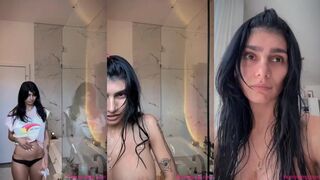 Leaked videos of Mia Khalifa showering naked in public