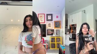 Mia Khalifa's leaked Morning Stretch video: Leashed in only for a hardcore anal session!