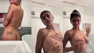 Mia Khalifa gets her tight ass and wet pussy pounded in the shower by a hot stranger