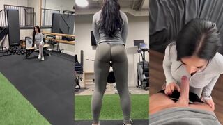 Desiree Desire's Gym Trainer Bangs Her Hard & Sucks Her Tits