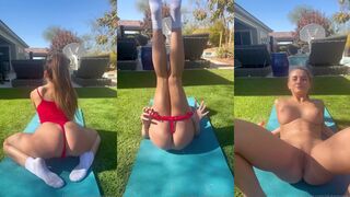 Skylarmaexo's New Year Nude Yoga Tape Leaked: Hot POV Action with Young waitress