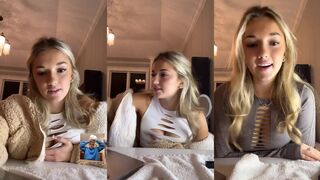 Blonde Breckie Hill gets naughty in leaked video with a leaky mouth