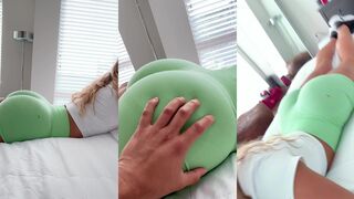Kirstentoosweet's camera man gives her an oily ass massage in POV