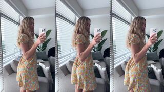 Kirstentoosweet's sexy dress makes her shaking ass leak in this POV Leaks video